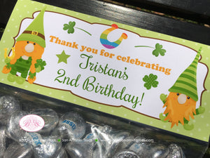 St. Patrick's Day Gnomes Party Treat Bag Toppers Folded Favor Birthday Green Shamrock Clover Boy Girl Boogie Bear Invitations Tristan Theme