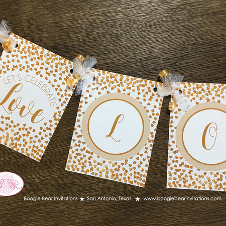Gold Confetti Hearts Valentine's Party Banner Foil Glitter Day White Rose Bronze Love Copper 1st 2nd Boogie Bear Invitations Henderson Theme