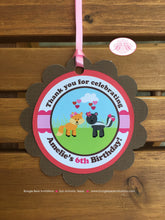 Load image into Gallery viewer, Valentines Day Woodland Party Favor Tags Birthday Pink Love Forest Animals Woodland Creatures Picnic Boogie Bear Invitations Amelie Theme