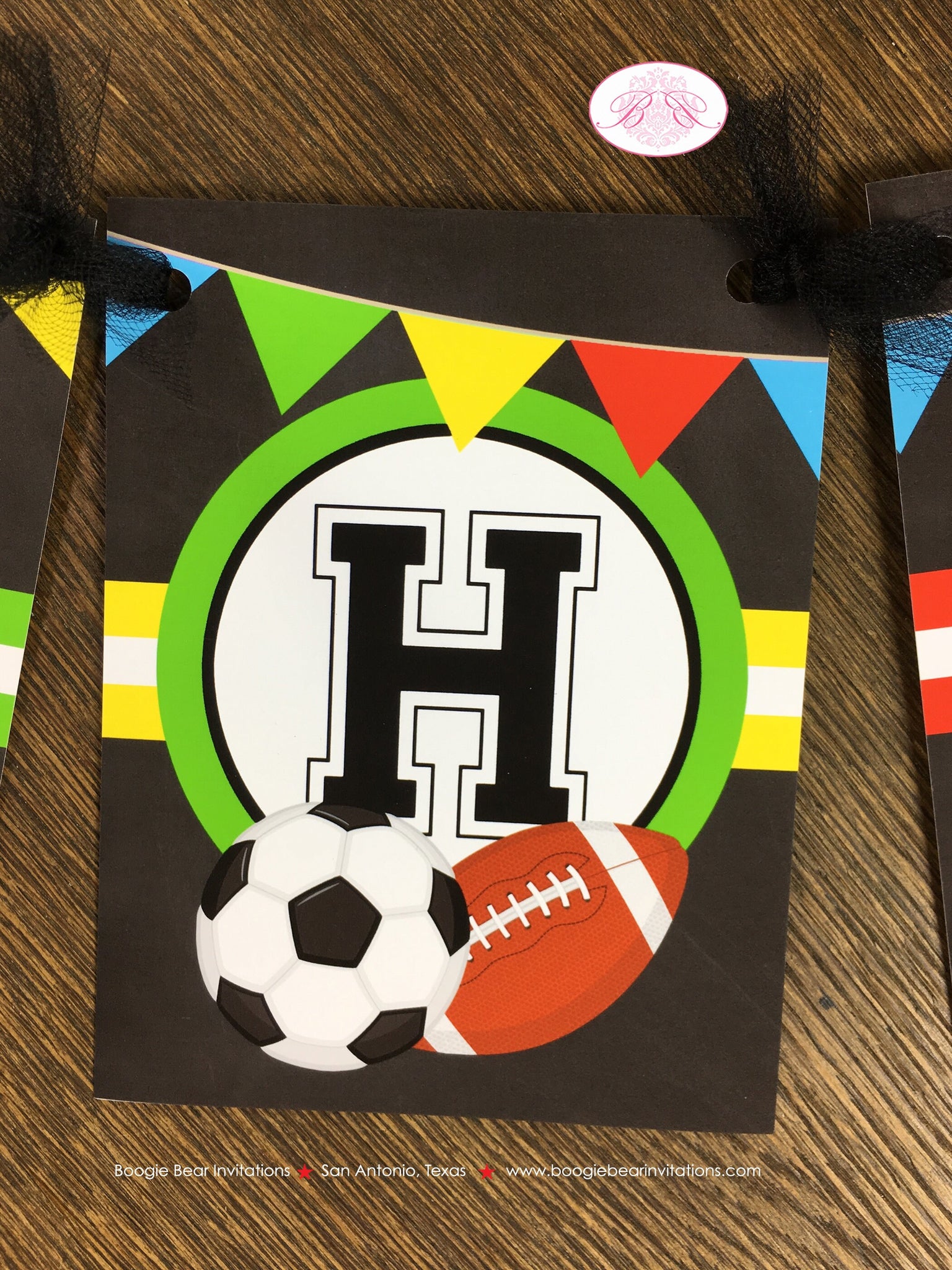 Sports Happy Birthday Party Banner Boy Girl Chalkboard Red Blue Basket – Boogie Bear Invitations sports-happy-birthday-party-banner-boy-girl-chalkboard-red-blue-basket-boogie-bear-invitations