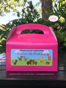 Valentines Day Woodland Animals Party Treat Boxes Birthday Favor Bag Love Red Pink Heart Spring Forest Boogie Bear Invitations Amelie Theme