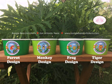 Load image into Gallery viewer, Rain Forest Birthday Party Treat Cups Candy Buffet Appetizer Food Animals Rainforest Amazon Jungle Boogie Bear Invitations Chandler Theme