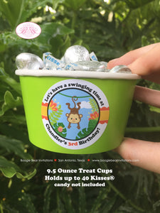 Rain Forest Birthday Party Treat Cups Candy Buffet Appetizer Food Animals Rainforest Amazon Jungle Boogie Bear Invitations Chandler Theme