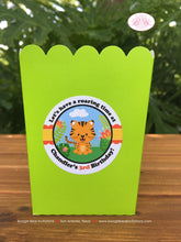 Load image into Gallery viewer, Rain Forest Party Popcorn Boxes Mini Favor Food Birthday Animals Rainforest Amazon Jungle Wild Zoo Boogie Bear Invitations Chandler Theme