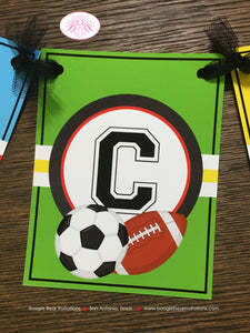 Sports Birthday Name Party Banner Boy Girl Red Yellow Green Blue 1st 2nd 3rd 4th 5th 6th 7th 8th 9th Boogie Bear Invitations Archie Theme