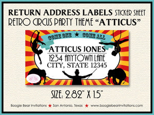 Circus Showman Birthday Party Invitation Animals Boy Girl Greatest Show Boogie Bear Invitations Atticus Theme Paperless Printable Printed