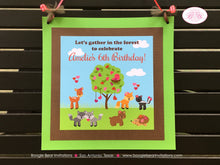 Load image into Gallery viewer, Valentine&#39;s Day Birthday Party Door Banner Woodland Animals Forest Creatures Heart Love Red Pink Garden Boogie Bear Invitations Amelie Theme