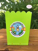 Load image into Gallery viewer, Rain Forest Party Popcorn Boxes Mini Favor Food Birthday Animals Rainforest Amazon Jungle Wild Zoo Boogie Bear Invitations Chandler Theme