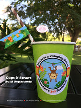 Load image into Gallery viewer, Rain Forest Birthday Party Beverage Cups Paper Girl Boy Rainforest Animals Jungle Amazon Tropical Zoo Boogie Bear Invitations Chandler Theme