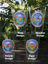 Load image into Gallery viewer, Rain Forest Birthday Party Beverage Cups Plastic Drink Girl Boy Rainforest Wild Animals Jungle Amazon Boogie Bear Invitations Chandler Theme