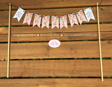 Load image into Gallery viewer, Garden Birds Party Pennant Cake Banner Topper Birthday Happy Girl Birdcage Outdoor Picnic Garden Cage Boogie Bear Invitations Coralee Theme