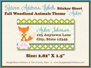 Fall Animals Birthday Party Invitation Pumpkin Boy Girl Fox Woodland Forest Boogie Bear Invitations Asher Theme Paperless Printable Printed