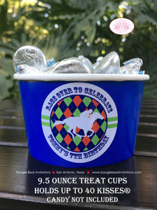 Horse Racing Birthday Party Treat Cups Candy Buffet Food Appetizer Paper Kentucky Derby Argyle Jockey Boogie Bear Invitations Tommy Theme