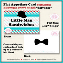 Load image into Gallery viewer, Mustache Birthday Favor Party Card Tent Place Food Boy Hat Tie Suit Little Man Red Blue Black Formal Boogie Bear Invitations Salvador Theme