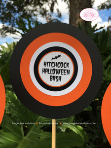 Haunted House Party Centerpiece Sticks Set Halloween Birthday Spooky Full Moon Haunting Black Orange Boogie Bear Invitations Hitchcock Theme
