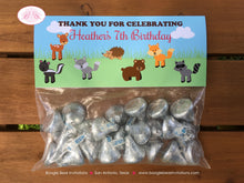 Load image into Gallery viewer, Woodland Animals Party Treat Bag Toppers Folded Favor Birthday Fox Bear Forest Creatures Garden Park Boogie Bear Invitations Heather Theme