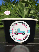 Load image into Gallery viewer, Cars Trucks Birthday Party Treat Cups Candy Buffet Appetizer Food Girl Pink Blue Black Boogie Bear Invitations Sally Theme