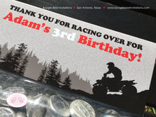 Load image into Gallery viewer, ATV Birthday Party Treat Bag Toppers Folded Favor Boy Girl Red All Terrain Vehicle Quad 4 Wheeler Racing Boogie Bear Invitations Adam Theme