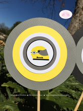 Load image into Gallery viewer, ATV Birthday Party Centerpiece Set Girl Boy Yellow Quad All Terrain Vehicle 4 Wheeler Race Racing Track Boogie Bear Invitations Breck Theme