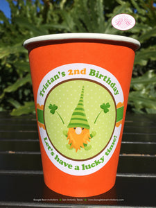 St. Patrick's Day Gnomes Party Beverage Cups Paper Drink Birthday Girl Boy Lucky Green Clover Shamrock Boogie Bear Invitations Tristan Theme