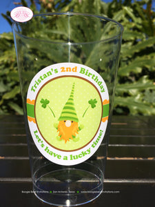 St. Patrick's Day Gnomes Party Beverage Cups Plastic Drink Birthday Girl Boy Dryad Dwarf 4 Leaf Clover Boogie Bear Invitations Tristan Theme