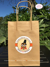 Load image into Gallery viewer, Thanksgiving Owls Party Favor Bag Treat Handled Birthday Boy Girl Turkey Pumpkin Harvest Farm Red Barn Boogie Bear Invitations Rylan Theme