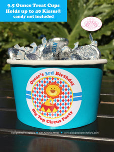 Circus Animals Party Treat Cups Candy Buffet Appetizer Food Birthday Girl Boy Red Blue Yellow Showman Boogie Bear Invitations Oscar Theme