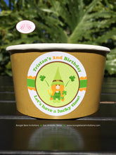 Load image into Gallery viewer, St. Patrick&#39;s Day Gnomes Party Treat Cups Food Buffet Paper Birthday Girl Boy Lucky Shamrock Clover Boogie Bear Invitations Tristan Theme