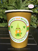 Load image into Gallery viewer, St. Patrick&#39;s Day Gnomes Party Beverage Cups Paper Drink Birthday Girl Boy Lucky Green Clover Shamrock Boogie Bear Invitations Tristan Theme