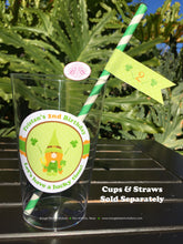 Load image into Gallery viewer, St. Patrick&#39;s Day Gnomes Party Beverage Cups Plastic Drink Birthday Girl Boy Dryad Dwarf 4 Leaf Clover Boogie Bear Invitations Tristan Theme