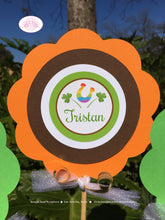 Load image into Gallery viewer, St. Patricks Day Gnomes Centerpiece Set Birthday Party Boy Girl Lucky Green Orange Dryad Magic Garden Boogie Bear Invitations Tristan Theme