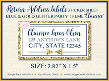 Load image into Gallery viewer, Blue Gold Glitter Birthday Party Invitation Navy Formal Aged Perfection Boogie Bear Invitations Clarence Theme Paperless Printable Printed