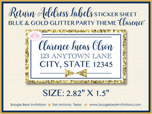 Blue Gold Glitter Birthday Party Invitation Navy Formal Aged Perfection Boogie Bear Invitations Clarence Theme Paperless Printable Printed