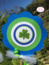 Load image into Gallery viewer, Blue Lucky Charm Party Centerpiece Sticks Lucky Green Shamrock Clover Boy St Patricks Day Boogie Bear Invitations Desmond Theme