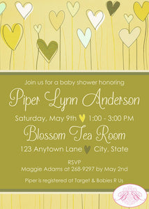 Balloon Hearts Baby Shower Invitation Party Valentine's Day Love Boy Girl Boogie Bear Invitations Piper Theme Paperless Printable Printed