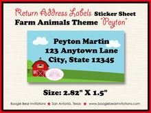 Load image into Gallery viewer, Farm Animals Birthday Party Invitation Country Barn Boy Girl Petting Zoo Boogie Bear Invitations Peyton Theme Paperless Printable Printed