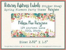 Load image into Gallery viewer, Spring Flowers Easter Party Invitation Holiday Dinner Picnic Garden Bloom Boogie Bear Invitations Hargrove Theme Paperless Printable Printed