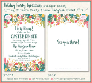 Spring Flowers Easter Party Invitation Holiday Dinner Picnic Garden Bloom Boogie Bear Invitations Hargrove Theme Paperless Printable Printed