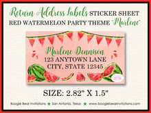 Load image into Gallery viewer, Red Watermelon Birthday Party Invitation One Melon Sweet Summer Boy Girl Boogie Bear Invitations Marlene Theme Paperless Printable Printed