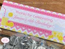 Load image into Gallery viewer, Pink Lemonade Party Treat Bag Toppers Favor Tent Birthday Girl Yellow Summer Lemon Sweet Stand Picnic Boogie Bear Invitations Janine Theme