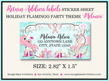 Load image into Gallery viewer, Pink Flamingo Birthday Party Invitation Holiday Christmas Winter Palm Tree Boogie Bear Invitations Melania Theme Paperless Printable Printed
