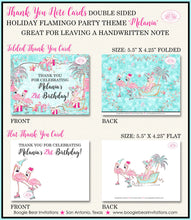 Load image into Gallery viewer, Pink Flamingos Birthday Thank You Card Party Flat Folded Christmas Ice Skating Aqua Palm Tree Boogie Bear Invitations Melania Theme Printed