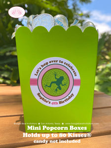 Rainforest Party Popcorn Boxes Mini Food Birthday Rain Forest Girl Pink Green Parrot Monkey Frog Jungle Boogie Bear Invitations Sophia Theme