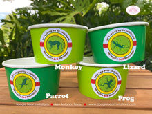 Load image into Gallery viewer, Rainforest Birthday Party Treat Cups Candy Rain Forest Reptile Green Parrot Monkey Frog Jungle Reptile Boogie Bear Invitations Mowgli Theme