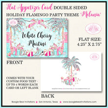 Load image into Gallery viewer, Pink Flamingo Birthday Favor Party Card Tent Place Girl Christmas Ice Skating Aqua Palm Tree Boogie Bear Invitations Melania Theme Printed