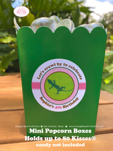 Rainforest Party Popcorn Boxes Mini Food Birthday Rain Forest Girl Pink Green Parrot Monkey Frog Jungle Boogie Bear Invitations Sophia Theme