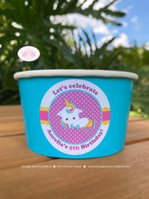 Load image into Gallery viewer, Rainbow Unicorn Birthday Party Treat Cups Candy Food Buffet Appetizer Paper Girl Pink Purple Horse Boogie Bear Invitations Aurelia Theme