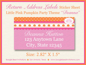 Pink Pumpkin Birthday Party Invitation Photo Little Girl Orange Fall Autumn Boogie Bear Invitations Deanna Theme Paperless Printable Printed
