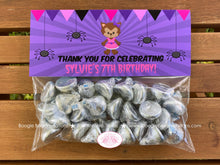 Load image into Gallery viewer, Werewolf Girl Birthday Party Treat Bag Toppers Folded Favor Spider Full Moon Howl Bat Halloween Forest Boogie Bear Invitations Sylvie Theme