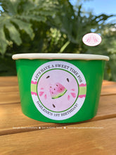 Load image into Gallery viewer, Pink Watermelon Party Treat Cups Candy Food Buffet Appetizer Birthday Girl One In Melon Green Boogie Bear Invitations Darlene Theme